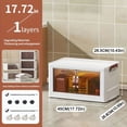thumbnail image 3 of 1pc Storage Cabinet, Home Clothes Storage Cabinet, Bedroom Organizer, Plastic Free Installation Snack Storage Cabinet, Folding Organizer For Home, Household Home Kitchen Utensil, 3 of 4