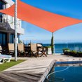thumbnail image 2 of Yescom 20x16Ft 97% UV Block Rectangle Sun Shade Sail Outdoor Patio Pool Garden Yard Lawn Carport Net Bright Orange, 2 of 11