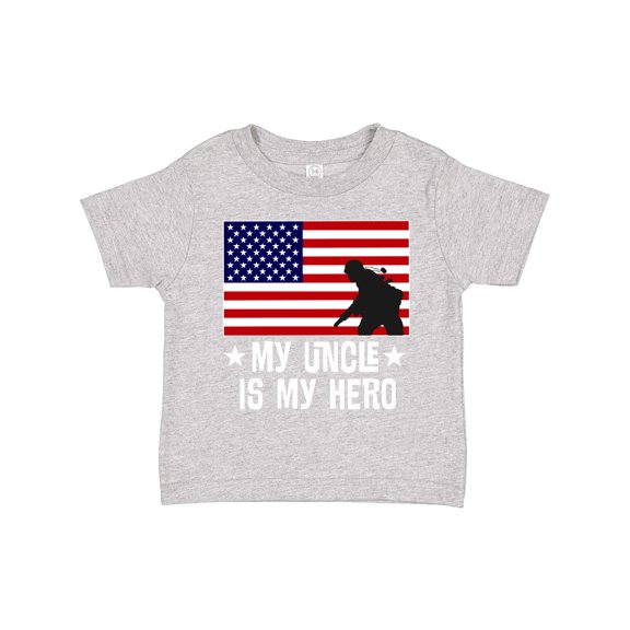 Inktastic Military Uncle is My Hero US Flag Boys or Girls Toddler T-Shirt