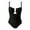 Black, variant on Womens Long Sleeve Swimsuit One Piece Rash Guard for Surfing UPF 50 Sun Protection Bathing Suit Performance Holiday Swimwear