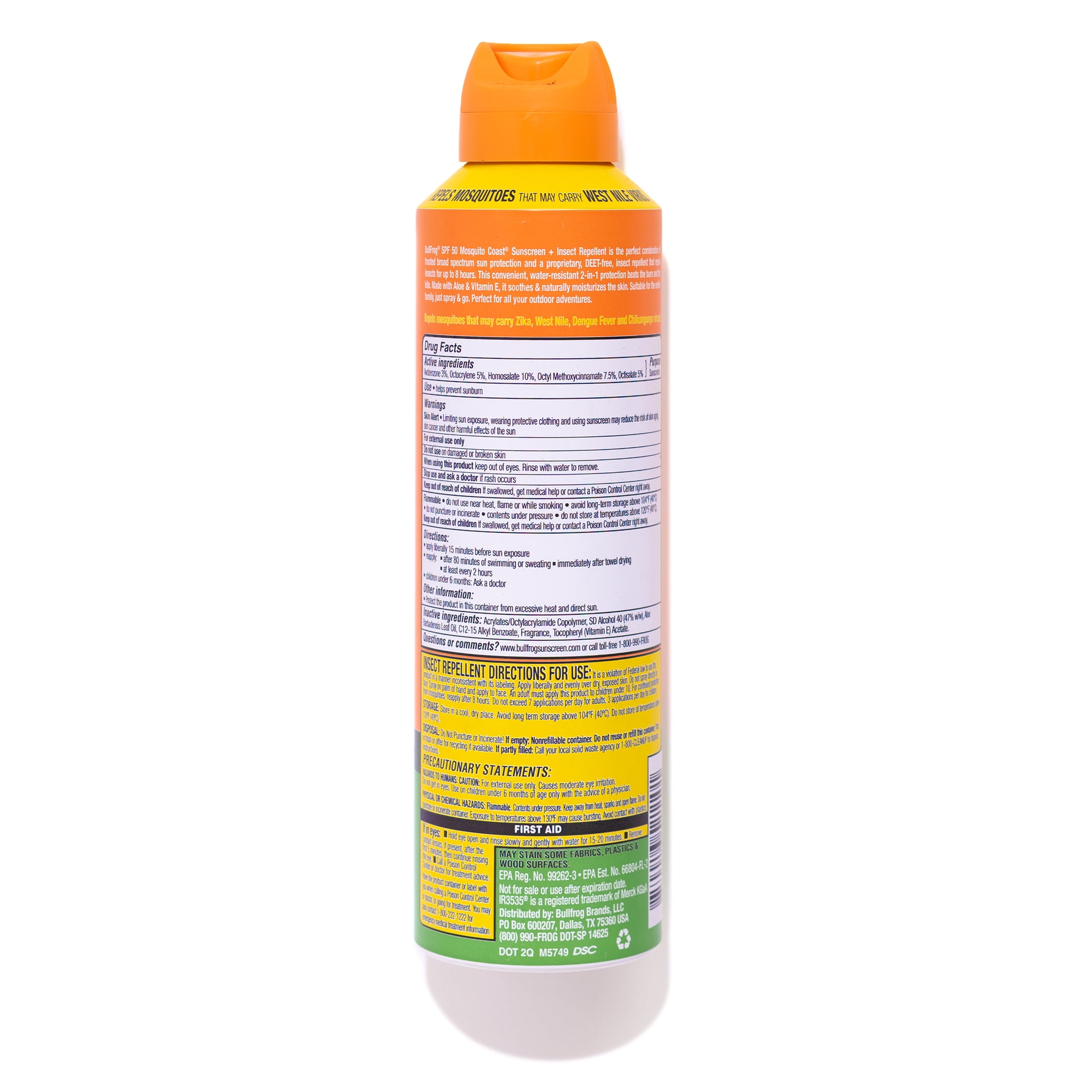 Bullfrog Mosquito Coast SPF50 Continuous Spray 5.5oz