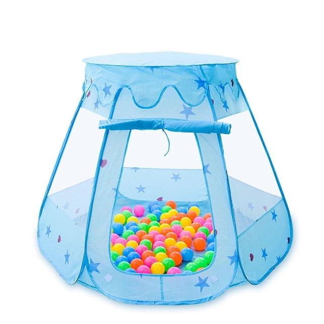 26-27 Popup Princess Tent with Colorful Star Print Foldable Portable Durable Easy to Store Lightweight Best Gift for Girls