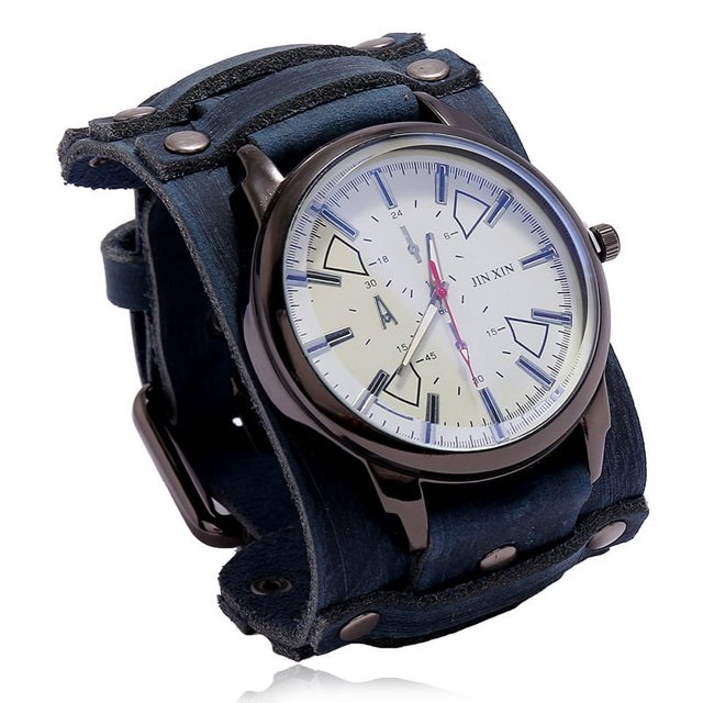 Accesorios Reloj de Cuero Retro Pulsera de Cuero Ajustable Personalizada para Hombre