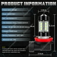 thumbnail image 6 of For Nissan Versa Note 2014-2019 4x LED Headlight Fog Light Bulbs Combo Kit 6000K, 6 of 12