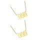 thumbnail image 3 of Guardurnaity Number Charm Necklace Golden Women Universal Ladies Choker Chain Neck Accessories Stainless Steel Jewelry Long Type3 NO3, 3 of 6
