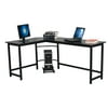 GoDecor L-Shaped Computer Desk, Corner Desk Gaming Table, Writing Study Workstation for Home Office