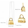 thumbnail image 2 of Monedero FALETO Mini Gold de cuero vegano para mujer Y2K, 2 of 9