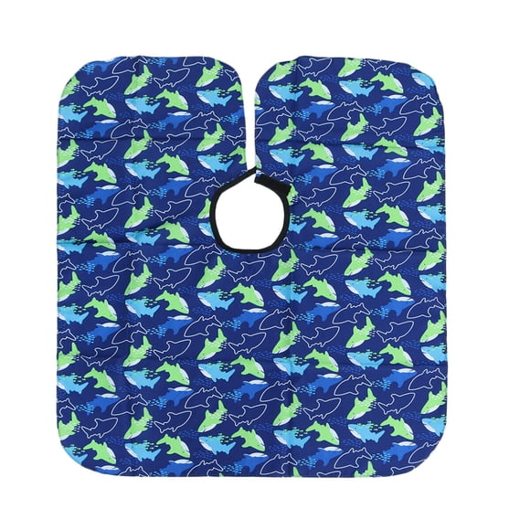 FELTECHELECTR Capa de peluquería para niños, práctica capa de corte de pelo con estampado de peces para tienda y hogar.