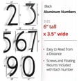 thumbnail image 5 of 6 Inch NACH Floating Mount Shadow House Address Number For Outside or Inside, Metal Modern House Numbers For Mailbox, Front Door, Maximum Rust Protection, Black Aluminum, Number 0, HH-SDW6-BLK-0, 5 of 5