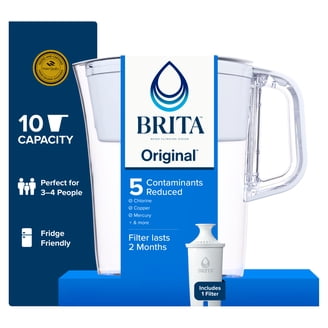 PUR 7 Cup Water Filter Pitcher, Blue, BPA Free, Dishwasher Safe