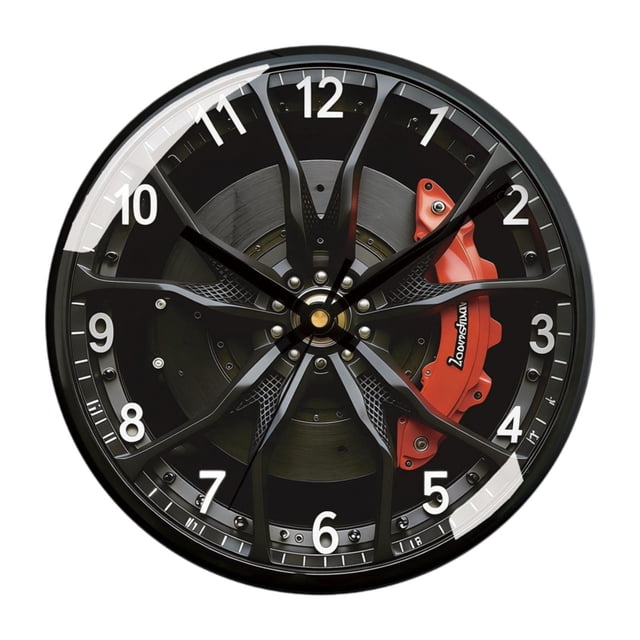 Reloj de pared redondo con mecanismo en forma de rueda, fácil de leer, ideal como regalo o C