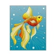 thumbnail image 2 of Stained Glass Decals Stickers Fancy Betta Gold Fish Happy Beautiful Crown Prince Unicorns Royalty Sweet Dreams Love Story Adore Decorating Holiday Gift Ideas Wall Decal Sticker - Size: 16 In X 20 In, 2 of 5