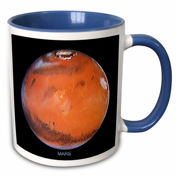3drose, Solar System - Mars, 15oz Two-tone Blue Mug