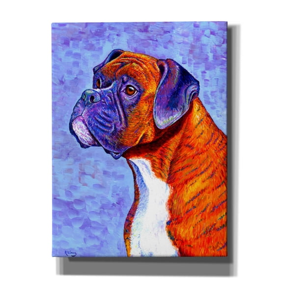 Epic Graffiti 'Brindle Boxer Dog' by Rebecca Wang Art, Canvas Wall Art, 12"x16"
