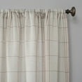 thumbnail image 2 of No. 918 Castille Farmhouse Plaid Linen Semi-Sheer Rod Pocket Curtain Panel, 54"x84", Blush, 2 of 6