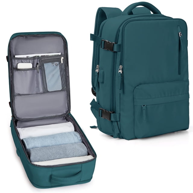 Mochila de viaje VECAVE Carry On impermeable para portátil de 14 pulgadas para mujer