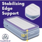 Beautyrest Hi Loft 15 Twin Size Air Mattress with External Pump - Blow up Air Bed