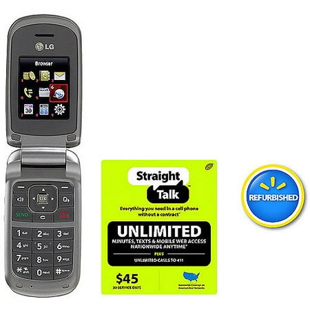 Straight Talk LG 220C Phone with $45 Card, Refurbished
