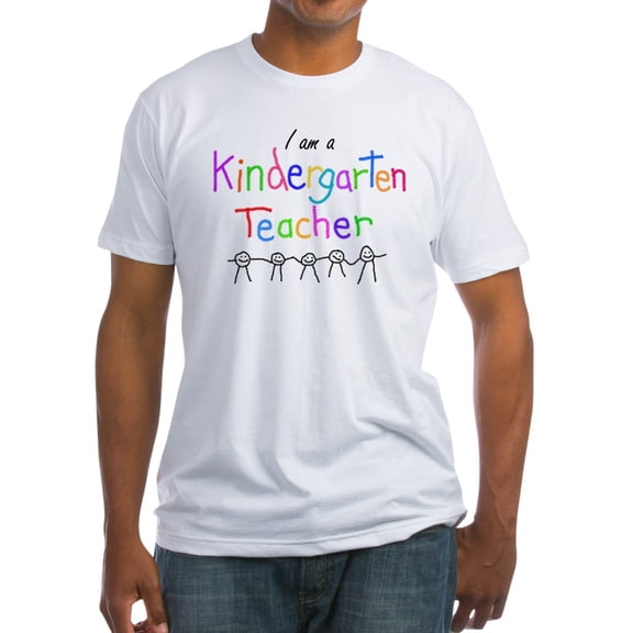 CafePress - Kindergarten Teacher Fitted T Shirt - Fitted T-Shirt, Vintage Fit Soft Cotton Tee