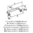 thumbnail image 5 of Amerock Coble 3 inch (76mm) Center-to-Center Polished Chrome Cabinet Pull, 5 of 6
