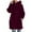 Purple, variant on Fesfesfes Coat for Women Solid Color Hoodie Zipper Long Sleeve Sweatshirts Long Coat Tops With Pockets Sale Items