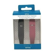 WITHit Replacement Bands for Fitbit Flex-1 Black Band -1 Pink Band (Bands ONLY)