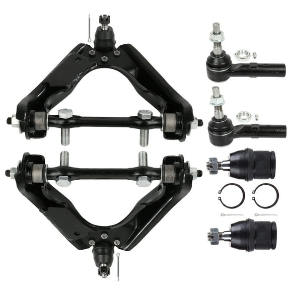 ECCPP 6Pcs Front Upper Control Arm and Lower Ball Joint Outer Tie Rod End fit for 2000-2004 for Dodge for Dakota 2000-2003 for Dodge for Durango ES3572 ES3573 K620631 K620632 K7395