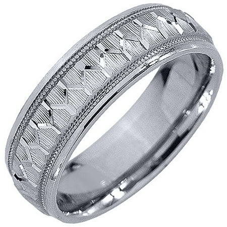 gold mens band 14k milgrain 6mm satin comfort dialog displays option button additional opens zoom walmart