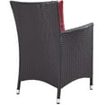 thumbnail image 3 of Modway Convene Dining Outdoor Patio Armchair in Espresso Red, 3 of 4