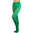thumbnail image 6 of ToBeInStyle Junior Teenage Girl Young Adult Opaque Nylon Pantyhose - Kelly Green - One Size, 6 of 8