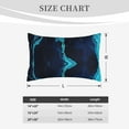 thumbnail image 6 of Balery Blue Marble And Gold Pillow Covers,Bed Pilowcases,Reversible Plush Throw Pillow Covers End Pillow Encasement,Pillow Case - 14"X20", 6 of 9