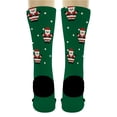 thumbnail image 5 of ThisWear Unisex Christmas Socks Digital 8-Bit Santa Merry Christmas Accessories 6-Pairs Novelty Crew Socks, 5 of 5