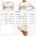 thumbnail image 3 of hengsof Women's Long Sleeve Crossover Maternity Dress, Knitted Long Sleeve Maternity Wear with Adjustable Ties, 3 of 8