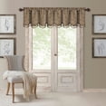 thumbnail image 2 of Elrene Home Fashions Mia Beaded Scallop Valance, Taupe, 52" x 19", 2 of 6