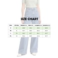 thumbnail image 5 of Deago Women's Wide Leg Jeans Casual High Waisted Stretchy Button Straight Leg Jeans Baggy Loose Denim Pants with Pockets (White, XL), 5 of 9