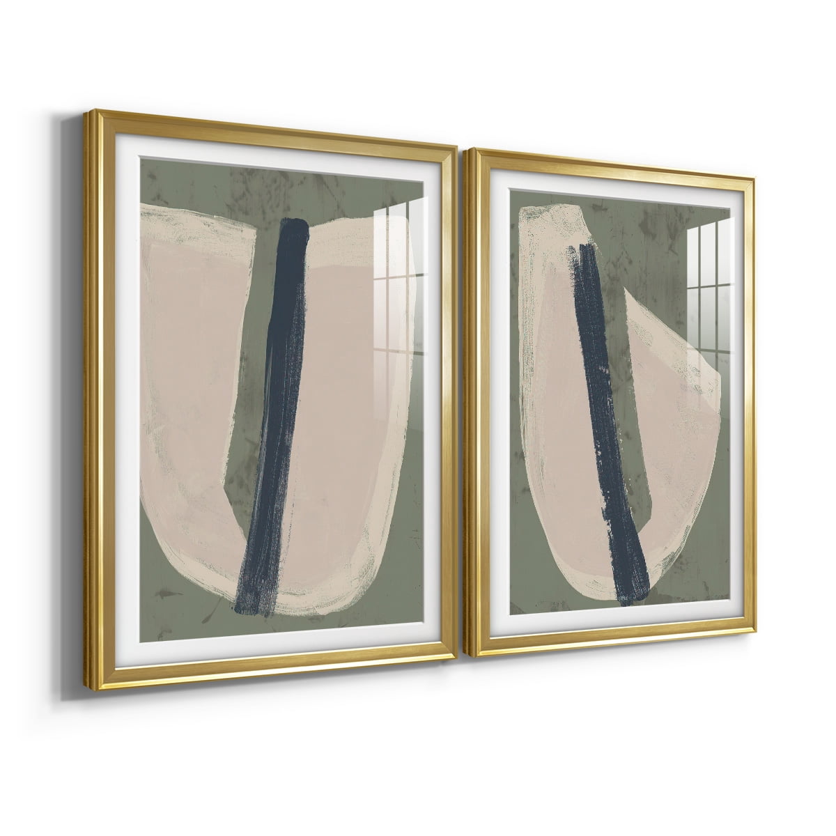 Wexford Home Paper Slice III Premium Framed Print, 26.5" x 36.5" - Ready to Hang, Gold (Set of 2)