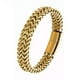 thumbnail image 1 of Esclava Oro Dos 23 cm Filas De Acero Magnética Hebilla Para Hombre, 1 of 4