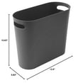 thumbnail image 7 of Small Trash Can, Slim Garbage Can Plastic Waste Basket with Handles 3.5 Gallon Container Bin for Narrow Spaces Bathroom, Bedroom, Kitchen, Office at Home, 2 Pack Teal Blue, 7 of 7