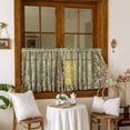 thumbnail image 3 of Faty-T Vintage Lace Kitchen Curtains 36 Inches Long 2 Panels, Romantic Semi Sheer Floral Over Sink Lacy Cafe Curtain, Elegant Window Short Small Drapes, 55W x 40L, 3 of 6
