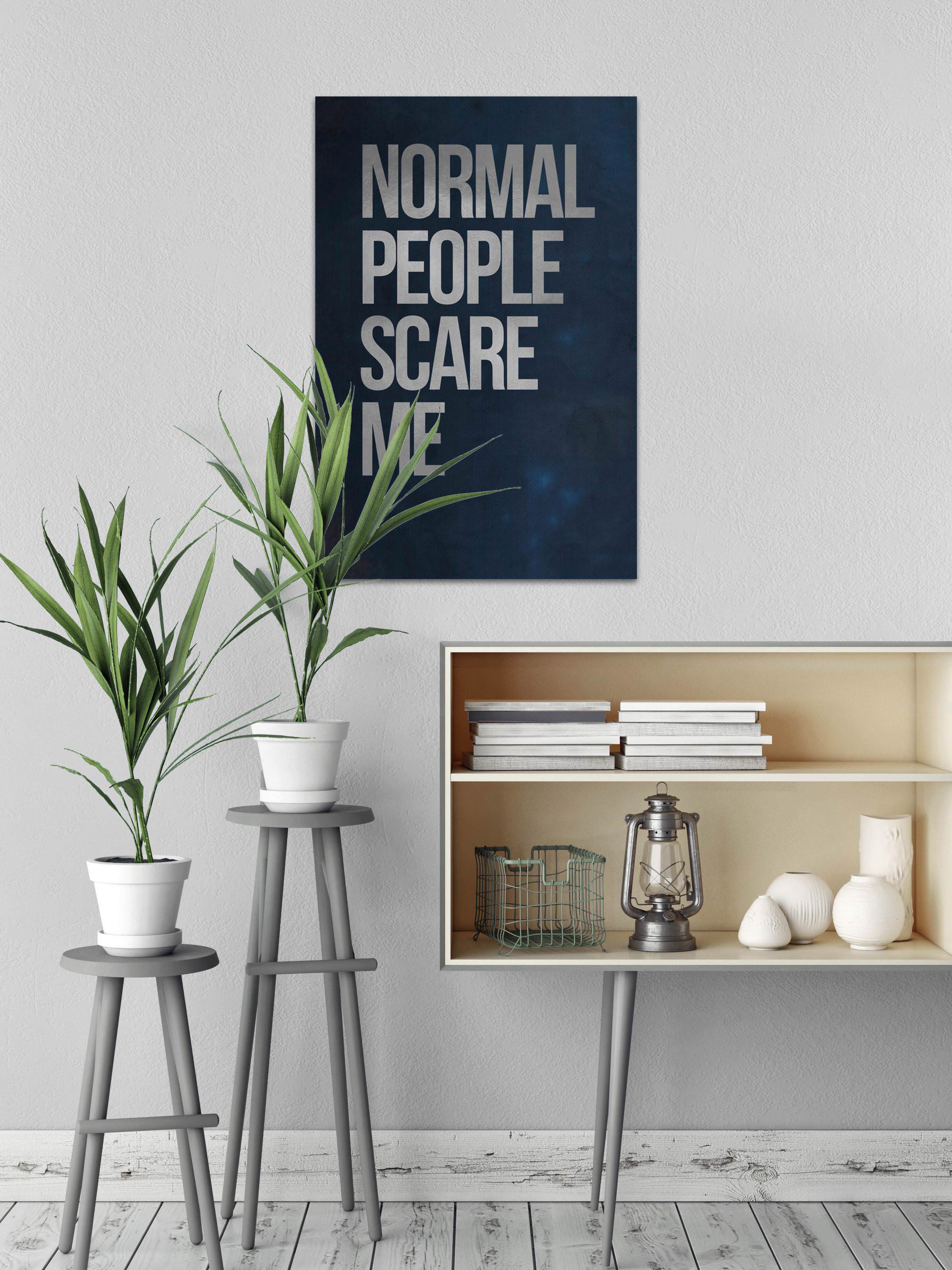 Normal People Scare Me Painting Print on Wrapped Canvas