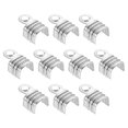 thumbnail image 1 of Unique Bargains 100Pack 4x6.5mm Fold Over Cord Ends, Cord Tips Leather Rope End Caps Silver White, 1 of 7
