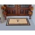 thumbnail image 3 of A1HC Rubber and Coir Door Mat Heavy Weight Large Entry Mat Outdoor Durable Monogrammed T Doormat 24"X48", Beige, 3 of 6