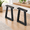 Trapezoid-16 IN, variant on Black 40 IN Metal Furniture with Adjustable Feet Pads, Set of 2