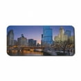 thumbnail image 1 of Landscape Computer Mouse Pad, Usa Chicago Cityscape with Rivers Bridge and Skyscrapers Cosmopolitan City Image, Rectangle Non-Slip Rubber Mousepad X-Large, 35" x 15", Multicolor, by Ambesonne, 1 of 2