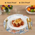 thumbnail image 4 of Octopus Coastal Round 13 Inch Placemats Set of 4, Summer Beach Coral Starfish Blue Ombre HeatResistant Non Slip Place Mats for Dining Table, Wipeable Braided Kitchen Table Mats for Housewarming, 4 of 9