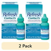 (2 pack) Refresh Contact Lens Comfort Eyecare, Lubricating & Moisture Drops, 0.4 Oz