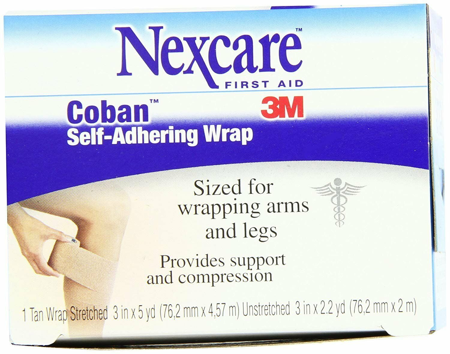 Nexcare Coban First Aid Self Adhering Wrap Support Sprains, 1ct, 6-Pack