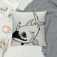 thumbnail image 2 of JEUXUS Canvas Lumbar Pillow Cover Koi Fish Tancho Pillowcase Farmhouse Decor Pillow Covers Inspirational Quote Pillow Case with Hidden Zipper Housewarming Gift, 2 of 5