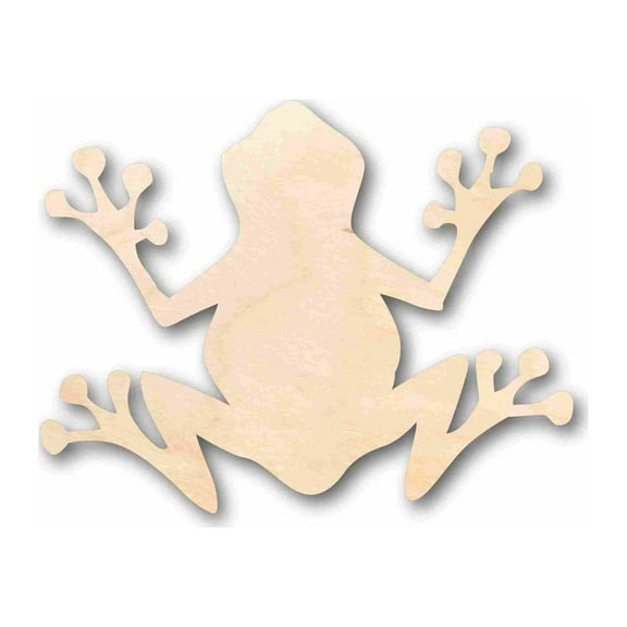 Unfinished Wood Tree Frog Silhouette - Craft- up to 46" DIY 5" / 1/8"
