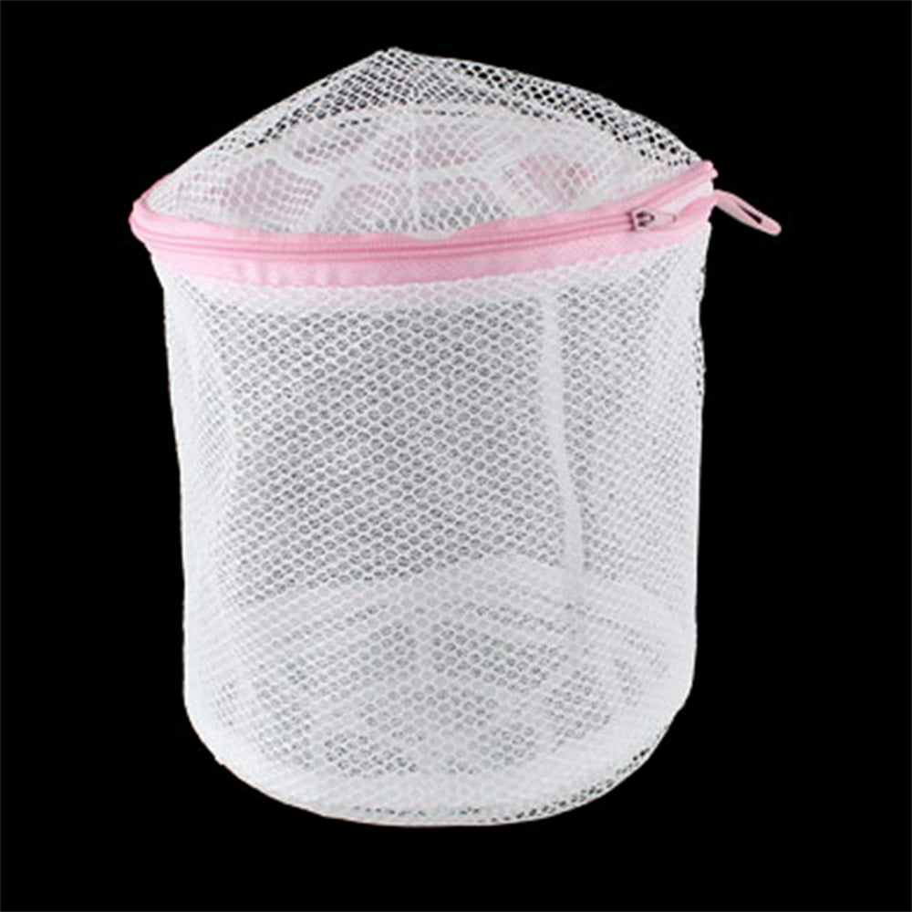 extra large mesh laundry bag 4 pack zippered polyester delicates Household mesh style laundry underwear bra washing bag white pink